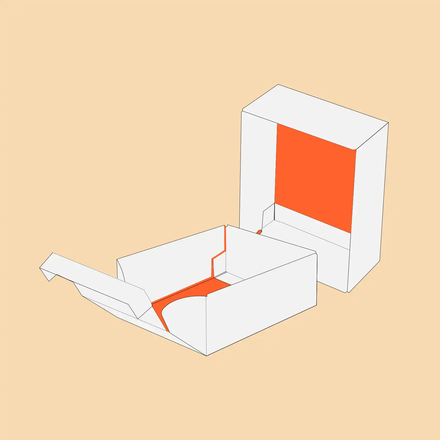 Double Wall Tray And Lid 3D View
