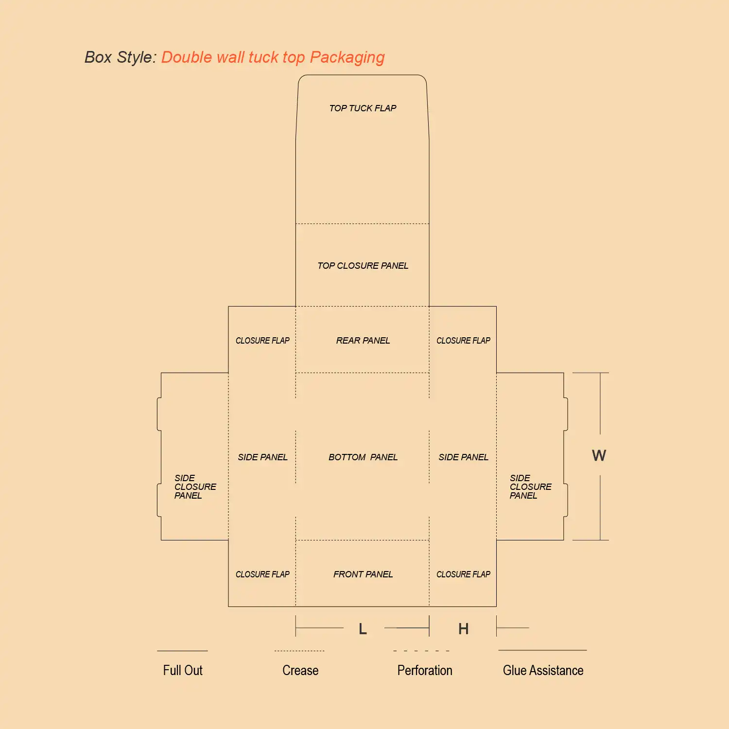 Double Wall Tuck Top Flat