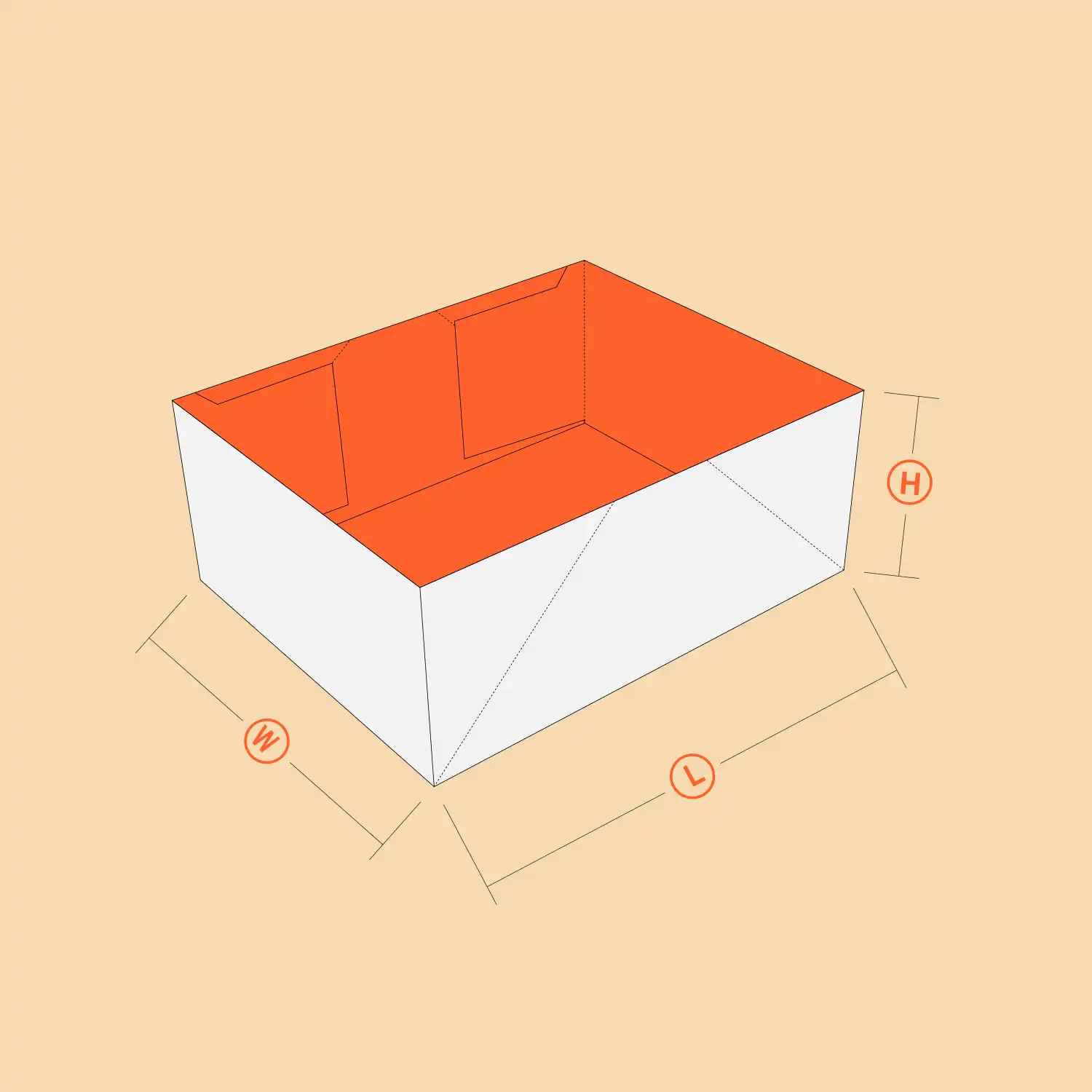 Four Corner Tray 3D View 2