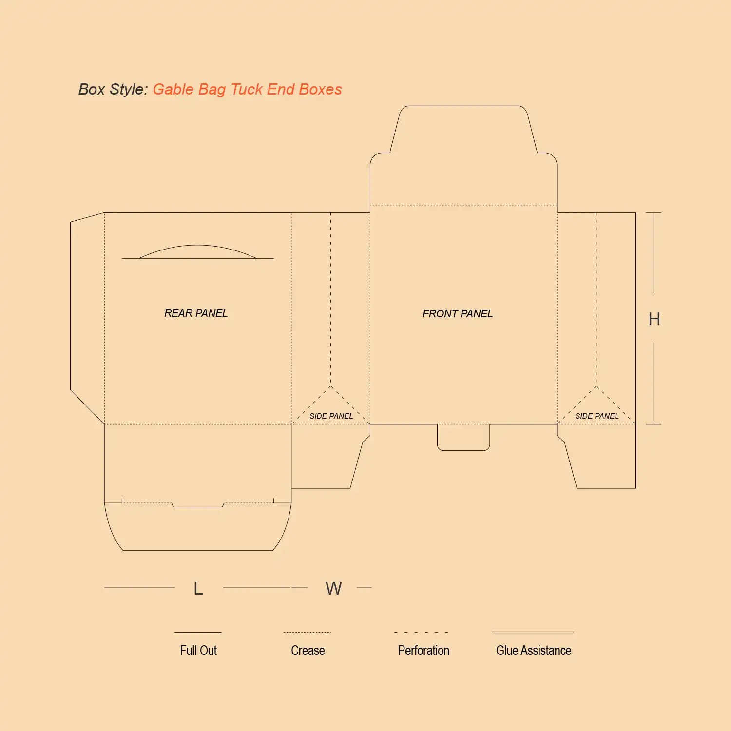 Gable Bag Tuck End Flat