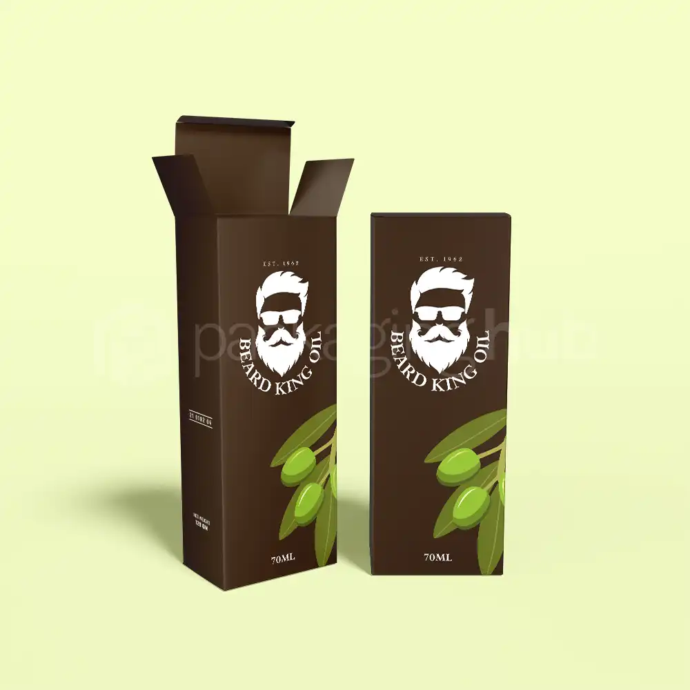 custom printed beard oil boxes