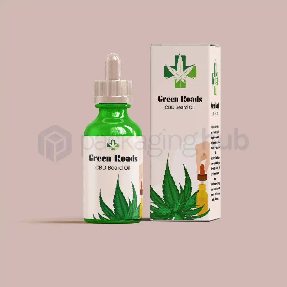 CBD beard oil packaging