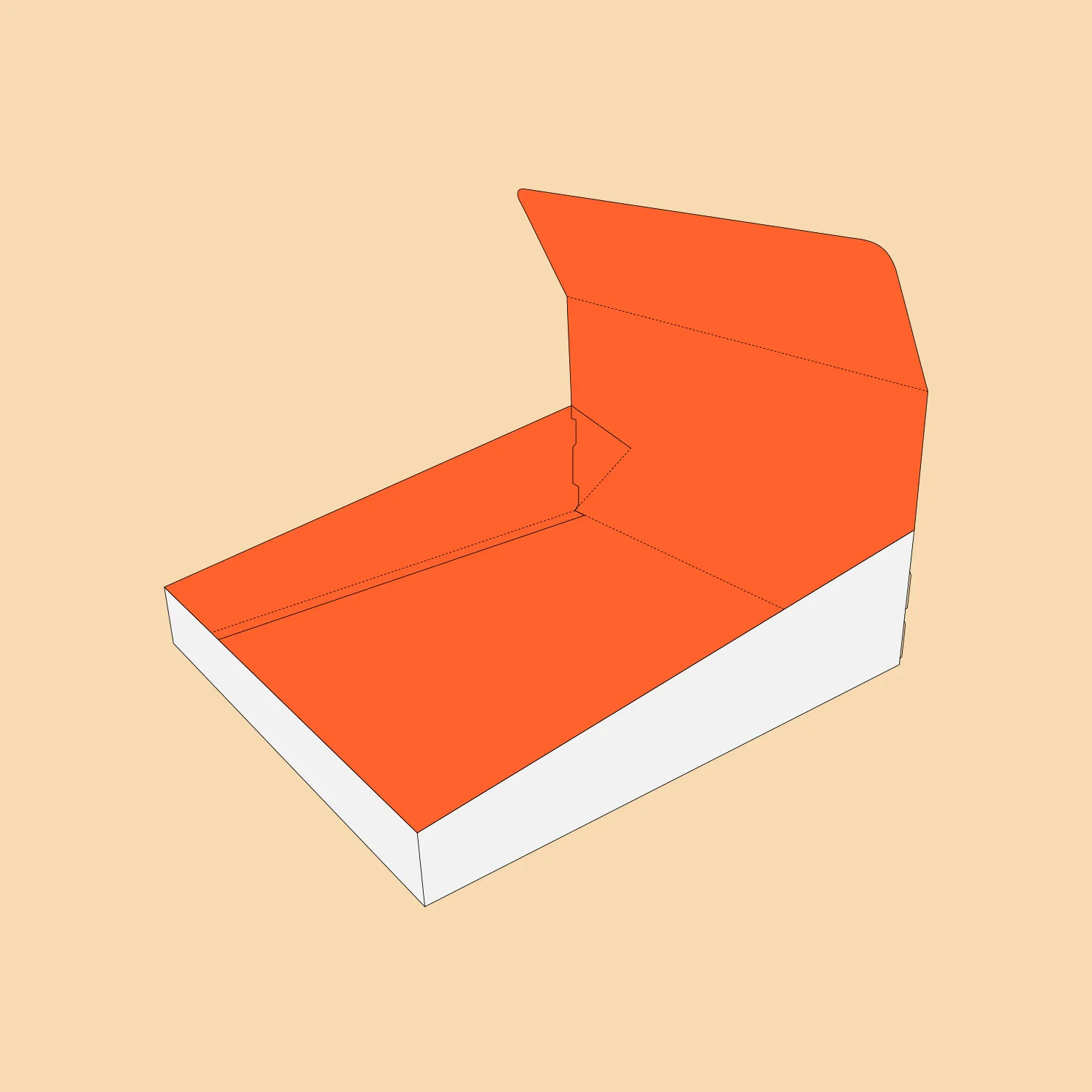 Double Wall Display Lid 3D View